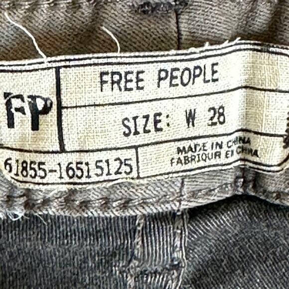 Free People Women Skinny Jeans Womens 28 Gray Faded Mid Rise Y2K Streetwear - Picture 4 of 5